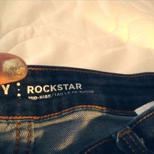 Old Navy Mid-Rise Rockstar Blue Jeans